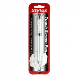 2 in 1 Glitter Stylus Touch Pen with Writing Pen (White)